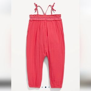 Old Navy Double-Weave Sleeveless Tie-Shoulder One-Piece for Toddler Girls, 5T